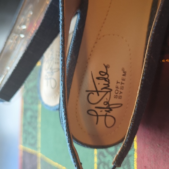 Life Stride Mimosa 2 slingback sandals Women's 7.5 M blue denim summer NEW NWB - Picture 5 of 10